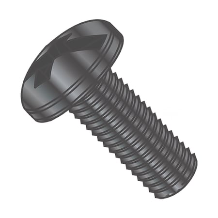 Usa Industrials #12-24 x 3/4 in Combination Phillips/Slotted Pan Machine Screw, Black Oxide Steel BULK-SCRW-7484